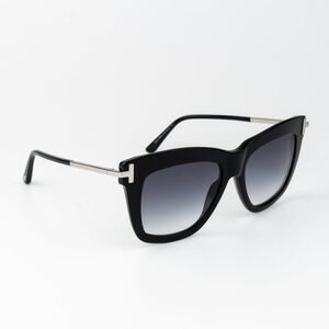 Tom Ford Women Sunglasses Shiny Black Smoke Butterfly DASHA FT0822/S 01B